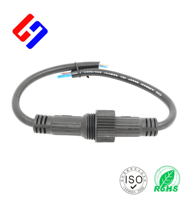 四根内丝M19金属防水电缆。空域连接器。 LED照明防水电缆。